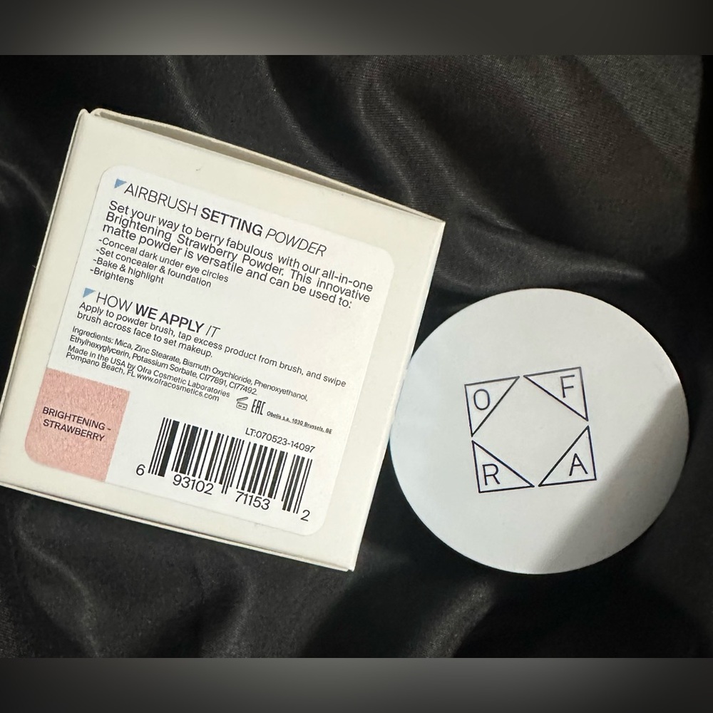 OFRA COSMETICS AIR BRUSH SETTING POWDER- BRIGHTENING STRAWBERRY-BRAND NEW in box - Picture 2 of 11